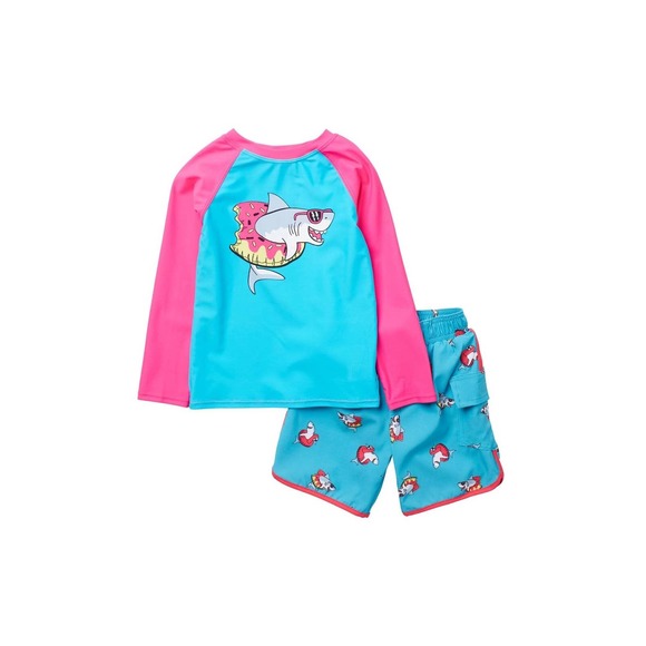 Sovereign Code Swimsuit Shorts Rashguard 2 pieces Boys Kids Sz 7 NEW NWT - Picture 2 of 2